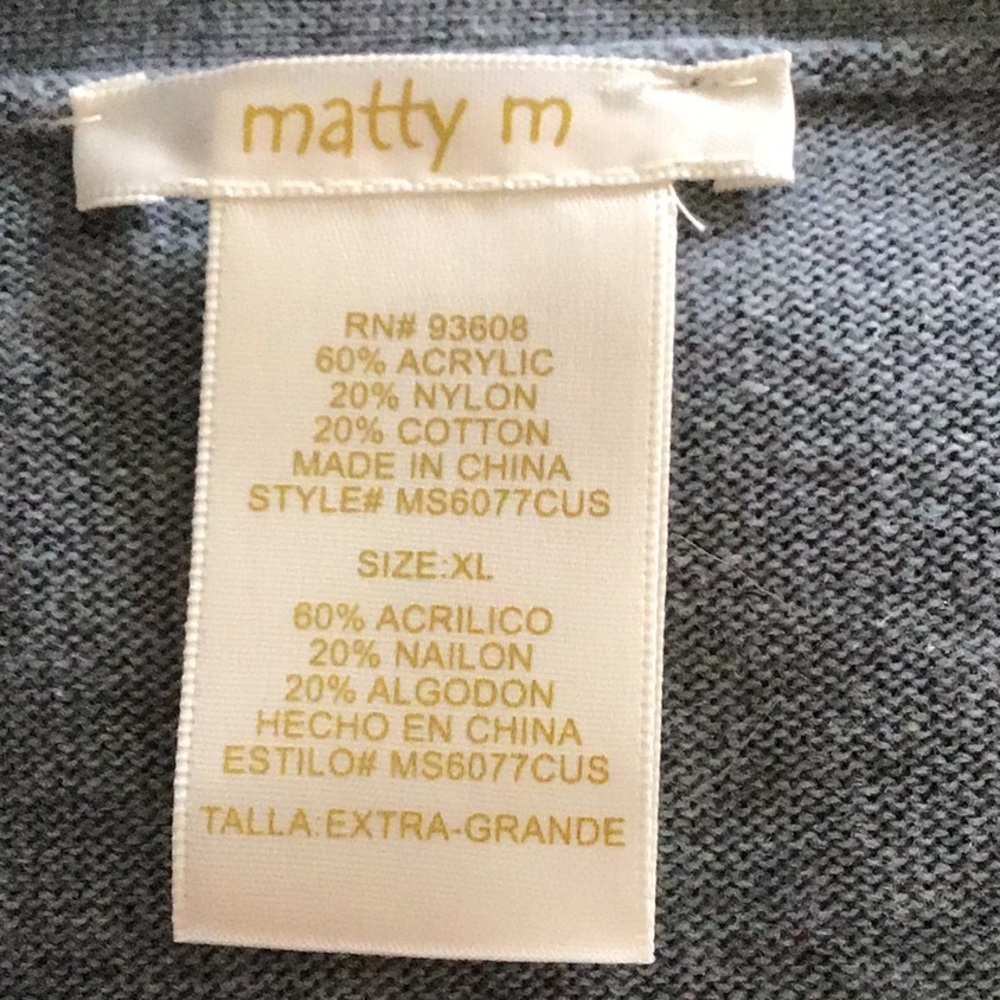 Matty M Gray Long Cardigan - Picture 3 of 3